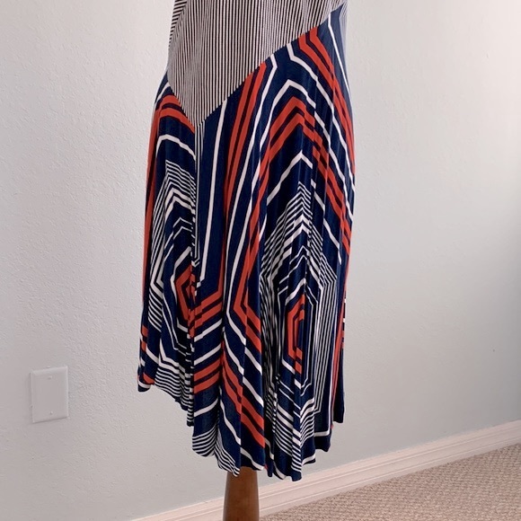 Striped Navy and Red A-Line Dress - Picture 7 of 14